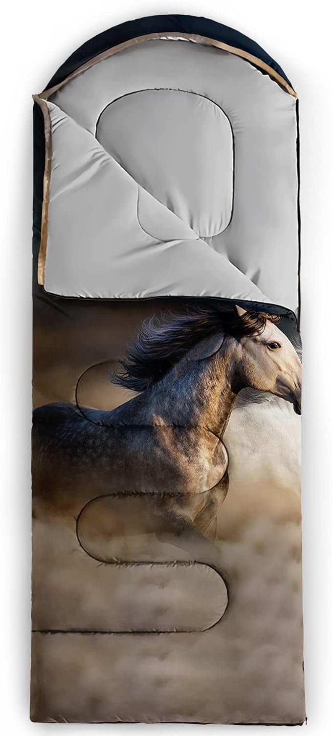 QOOMO Camping Sleeping Bags3 Season Warm &amp Cool WeatherLightweightWaterproof Sleeping Bags for Adults &amp KidsTravelingand OutdoorsCamping Gear Equipment