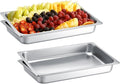 4 Pack Hotel Pans 1/1 Full Size 2.5 Inch Deep Steam Table Pan Stainless Steel Serving Trays Metal Trays for Food for Hotel Party Buffet Chafing Dishes Commercial Catering Supplies