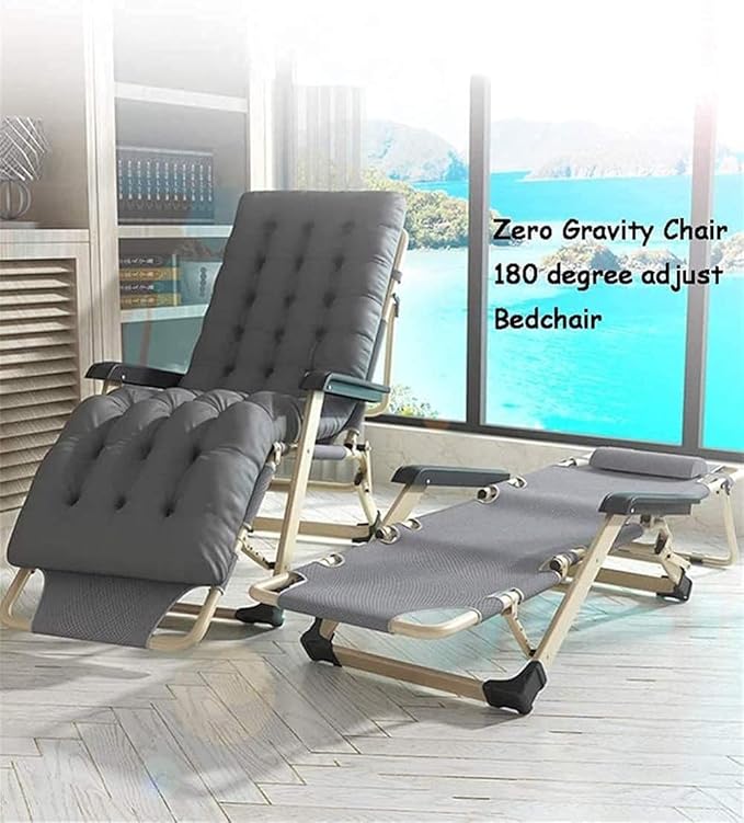 FWZJ Zero Gravity Recliner with Neck Pillow Folding Recliner Adjustable Outdoor Chair Suitable for terraces Swimming Pools etc Camping and Beach Chairs 300kg