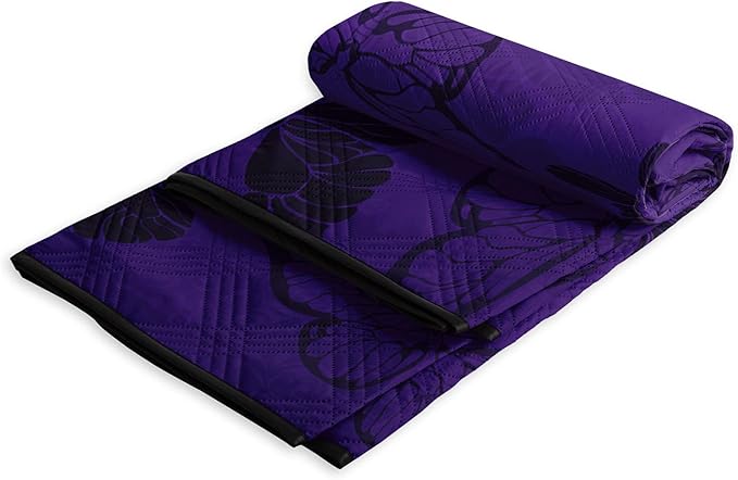 Outdoor Picnic Blanket Portable Ultrasonic Waterproof Picnic Cartoon Black Butterfly Printed Camping Beach Mat for Sand and Wet Grass Hiking (Black Butterfly S
