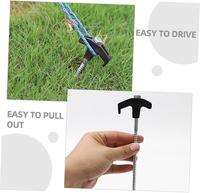 1Set Heavy Duty Tent Stake Camping Pegs for Canopies Easy to Drive Pull Out Durable Ground Anchors for Tents Tarps and More
