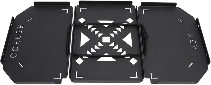 Aluminium Alloy Folding Table Top for Stanley Lunch Box Portable Coffee Station Camping Table Board with Elegant Hollow Pattern Ideal for Outdoor Coffee Enthusiasts