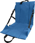 Folding Stadium Seat Cushion with Backrest Portable Bleacher Pad for Camping Fishing15.8'' x 16.5''Lightweight Chair with Backrest for Outdoor Sports and Concerts (Blue)