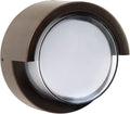 Feit Electric Outdoor LED Wall Sconce Round Wall Mount Light Fixture Dusk-to-Dawn 5000K Daylight Hardwired Bronze Finish Polycarbonate Lens 50000-Hour Lifetime S5RWM/850/DD/BZ