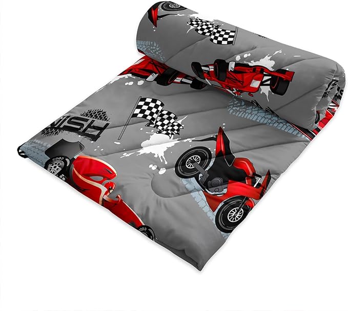 Axolotl Racing Car Lightweight Travel BlanketCooling Red Car Printed Camping BlanketBoys Extremly Gaming Packable Portable Outdoor BlanketWaterproof Travel Blanket for HikingTravelingCampingGrey