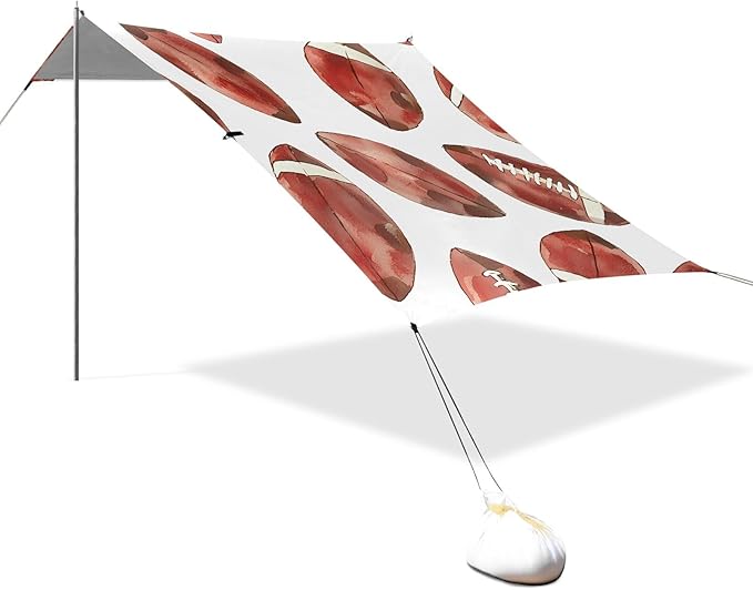 Rugby Pattern (70) Camping Sun Shelter Beach Tent Portable Beach Sun Shade Outdoor Canopy for Camping Trips Fishing Picnic