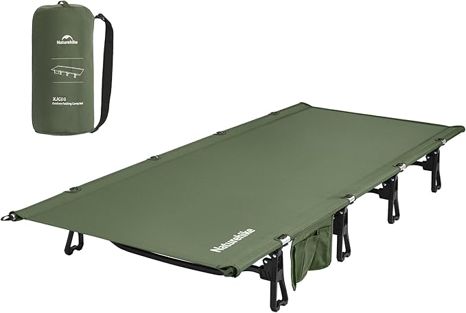 Naturehike Extra Wide GreenWild Camping Cot Folding Lightweight Camp Cot Bed Portable Sleeping Bed for Backpacking Travel Beach Home
