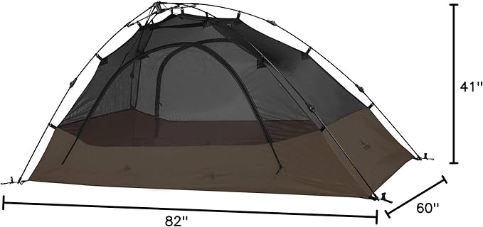 Teton Sports Vista Quick Tent Dome Camping and Backpacking Tent Easy Instant Setup Clip-On Rainfly Included