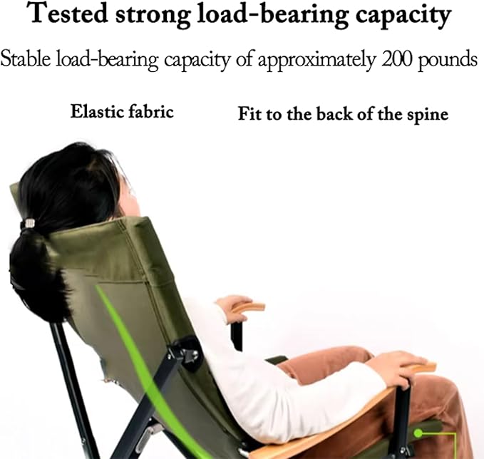 Home Leisure Chair Outdoor Picnic Portable Folding Lounge Chair Beach Fishing Camping Folding Chair Spacious and Comfortable Lightweight