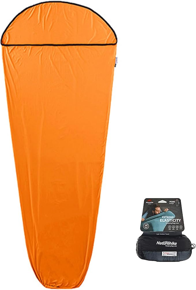 Naturehike Ultralight Sleeping Bag Liner with Carry Bag Compact Adult Sleep Sack Portable High Elasticity Travel Sheets for Hotels Backpacking Business Trips Camping Machine Washable