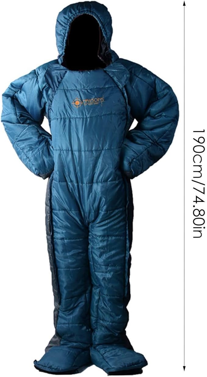 Wearable Sleeping Bag - Ultralightes Thermal Shell Windproof Cold Protection Human Cocoons Night | Mountain Basecamp Sleep Shelter Stop Alpine Snow Treks Rest Spot Use for Hiking Camping Climbing