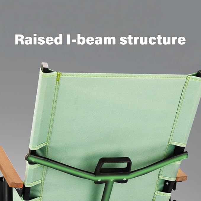 Mjaie Portable Camping Chair Bidirectional Folding Design Steel Reinforced Structure Outdoor Leisures Seat for Outdoor with Back Foldable Chair