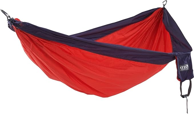 ENO SingleNest Hammock - Lightweight 1 Person Portable Hammock - for Camping Hiking Backpacking Travel a Festival or The Beach - Red/Navy