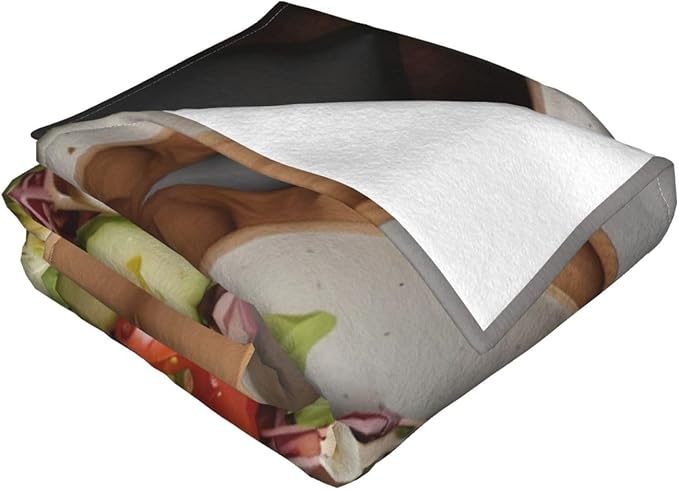 Vegetable Salad 60x50 Printed Soft Fleece Blanket for Sofa Bed and Camping - Cozy Blanket for Travel Picnics Nighttime Use