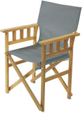 BYER OF MAINE Pangean Campaign Chair Portable Ash Wood Folding Chair with Heavy-Duty Canvas Seat Material. Ideal Patio Deck &amp Camping Seat 20″D × 23″W × 36″H 250 lbs Capacity in Granite