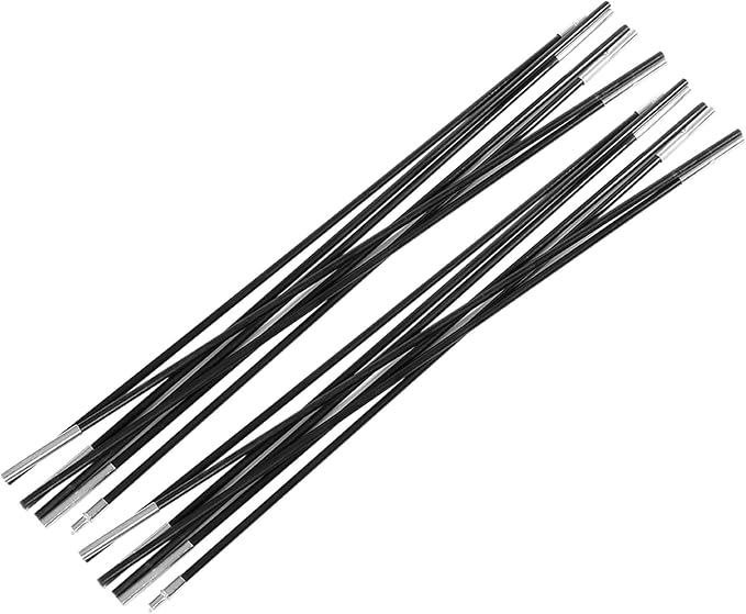 Tent Tarp Poles 3.96m Universal Fiberglass Replacement Tent Rods Adjustable Tent Poles Camping Awning Frame Kit Tent Poles Replacement for Outdoor Camping Support