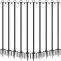 AILBTON 10 Pack 10Ft String Light PolesLight Poles for Outside String LightsOutdoor Light Poles with ForkMetal Pole Stand for PatioBackyardDeck