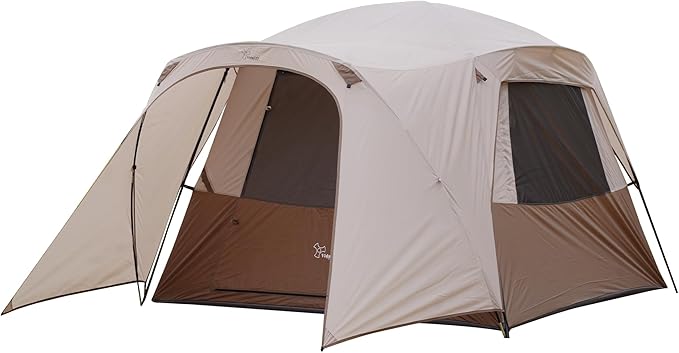 Vidalido 3-4 Person Tent with 1 Mesh Door and 2 Large Mesh Window Double Layer Waterproof Portable Family Cabin Tent 4 Person Tents for Outdoor Camping Hiking