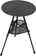 Portable Camping Folding Table Aluminum Alloy Adjustable Height with Mesh Storage Net Lightweight Outdoor Picnic and Hiking Camp Kitchen Accessory