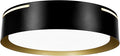 Sylvania 13 Flushmount Ceiling Light Luminaire 42.5W 5 CCT 2700/3000/3500/4000/5000K Dimmable 1400 LMS Black/White - 1 Pack (63470)