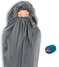 Litume Thermolite All Season Sleeping Bag Liner Add Up to 22°F / 12°C Mummy Sleeping Sack for Backpacking Camping Traveling for Cold Weather Winter Sleep Sack with Drawstring Hood (E626)