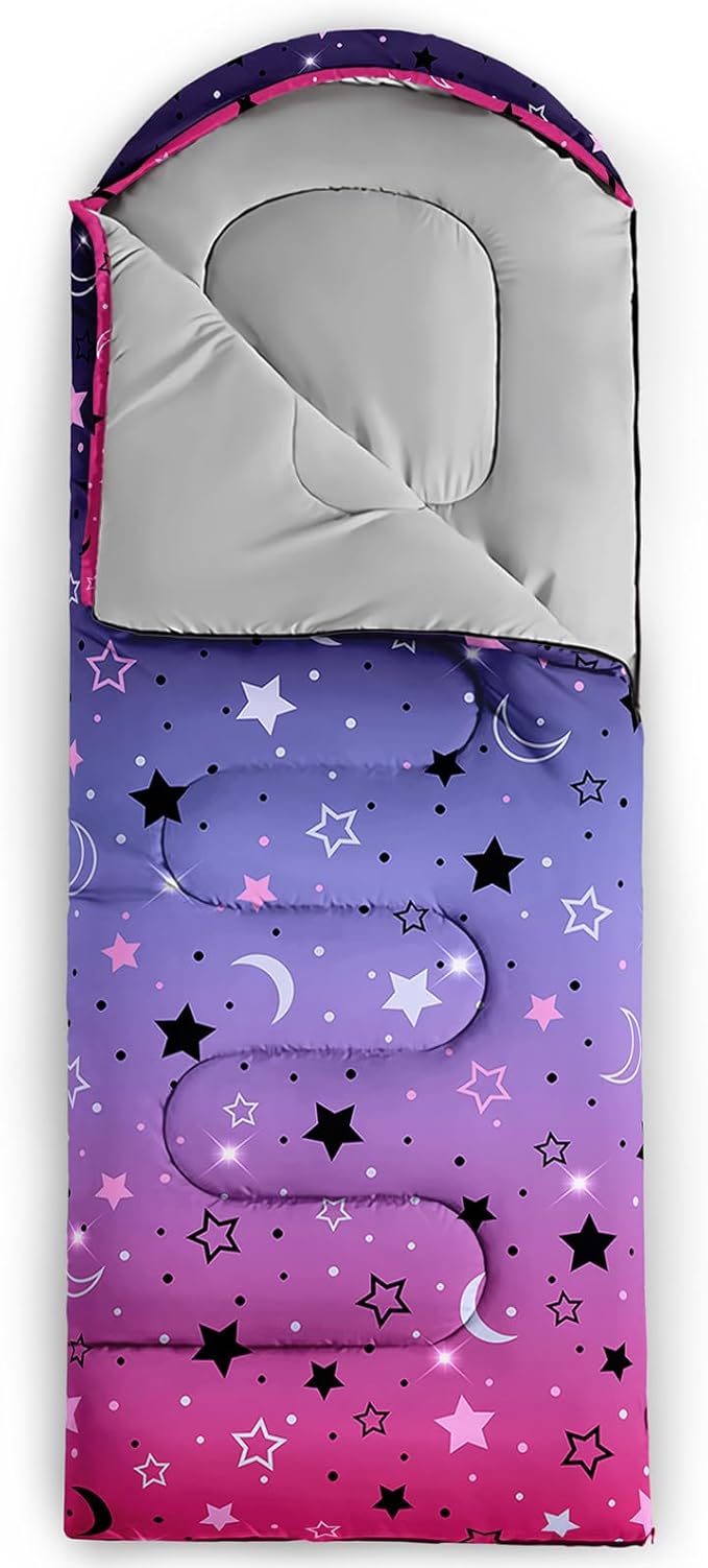 QOOMO Camping Sleeping Bags3 Season Warm &amp Cool WeatherLightweightWaterproof Sleeping Bags for Adults &amp KidsTravelingand OutdoorsCamping Gear Equipment