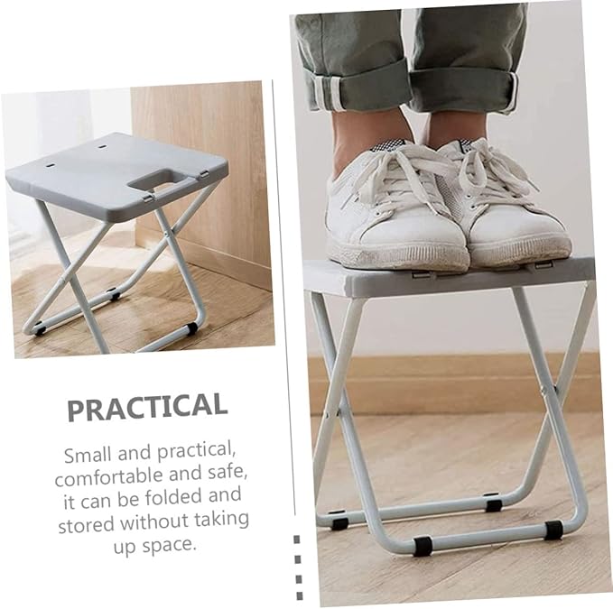SUPVOX Portable Folding Stool Lightweight and Multi-Purpose Garden and Fishing Seat Non- Design for Outdoor Use Compact and Convenient for Camping and Travel