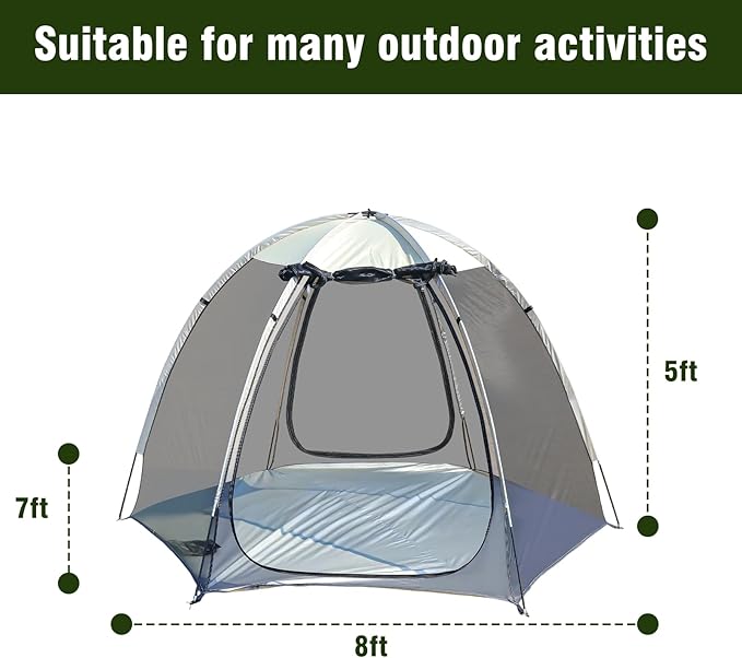 Screen House Tent Portable Canopy with Floor Mosquito Net Outdoor Room Perfect for Patio Backyard Gazebo Picnic Mesh.