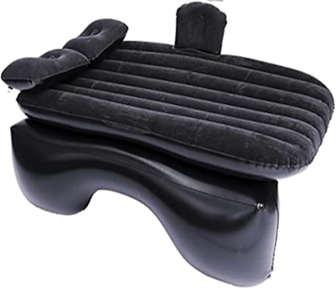 Car Inflatable Mattress Car Camping Travel Mattress Car Trunk Inflatable Mattress Portable Inflatable Mattress Suitable for All Car Models (Black)