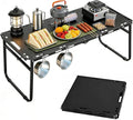 SoloWilder Foldable Camping Table with Gas Struts 3'5 Carbon Steel Large Outdoor Portable Table 11.8lb for Hiking BBQ Picnic
