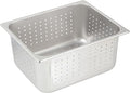 Winco Half Size 6 Deep Metal Food Pan/Steam Table Pan Perforated 22 Gauge