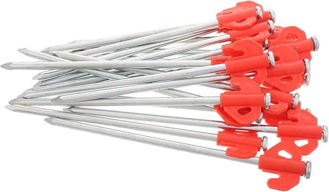 KESYOO 20Pcs Heavy Duty Metal Tent Ground Nails Windproof Stakes for Camping Outdoor Activities Lawn Decorations Durable Construction for Easy Installation Versatile Use