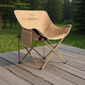 Portable Folding Camping Chair Lightweight Outdoor Lawn Chair with Cup Holder and Carry Bag for Beach Sports Events Fishing Hiking Travel Picnics and Backyard Use (Khaki)