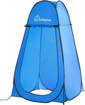 Wolfwise Pop Up Shower Tent Portable Instant Changing Tent with Ventilation Window &amp Carry Bag Privacy Bathroom Toilet for Beach Camping &amp Outdoor Width 40  Height 75  Blue