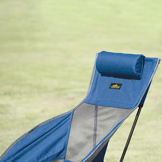 Cascade Mountain Tech - Cascade Ultralight High Back Camping Chair with Carry Bag for Outdoor Beach for Sports Events