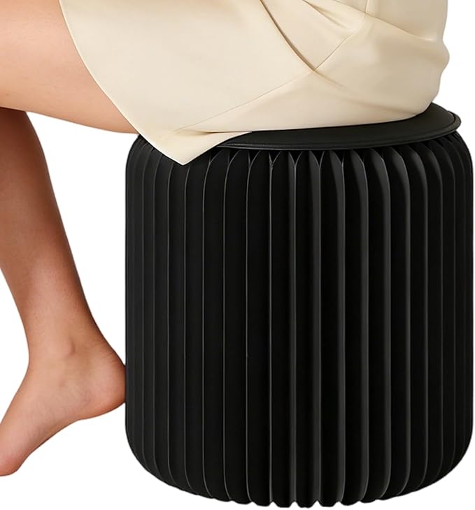Genérico Folding Paper Stool Waterproof and Modern Folding Seat – Small Paper Stool with Seat Cushion | for Indoor Outdoor Camping Bedroom Garden Patio Terrace and Balcony