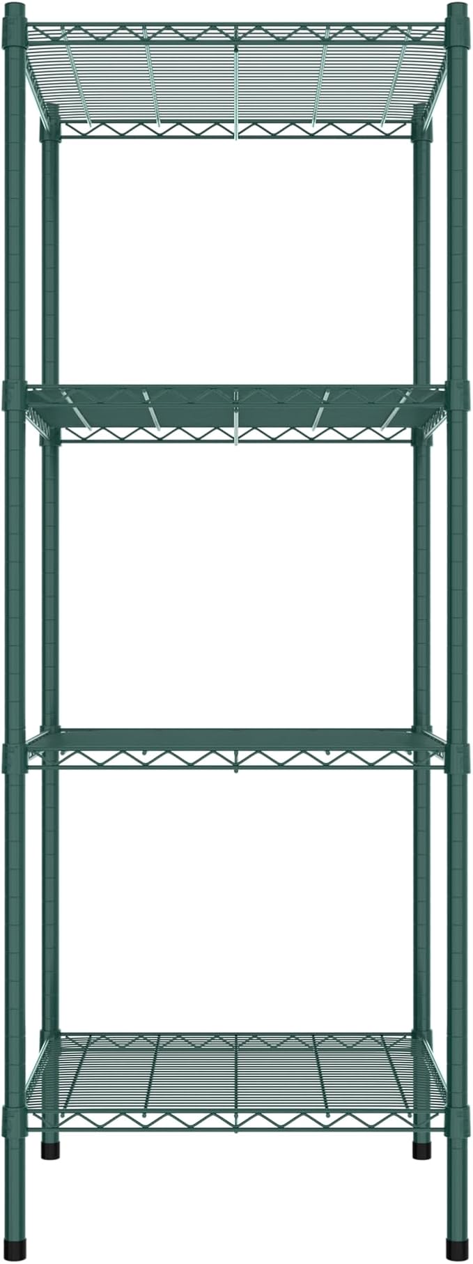Commercial NSF Listed Green Epoxy Stationary Wire Shelving Kit 24 x 24 x 64 with 4 Shelves Perfect for Warehouse Walk-in Refrigerator Freezer Grocery Store Restaurant Dishroom