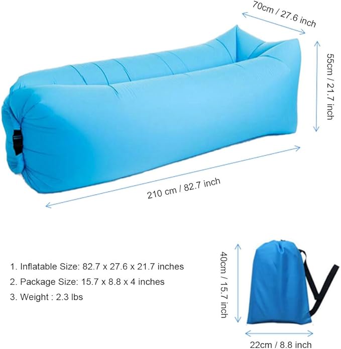 CCDXD Air Sofa Inflatable Lounger Inflatable Couch for Travelling Outdoor Camping Hiking Beach Parties Picnic Backyard Lakeside air Hammock Inflatable Lounger