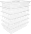 6 Pack Food Pans 4 Inch Deep Clear Food Pan with LidsCommercial Food Storage Containers for Restaurant Hotel