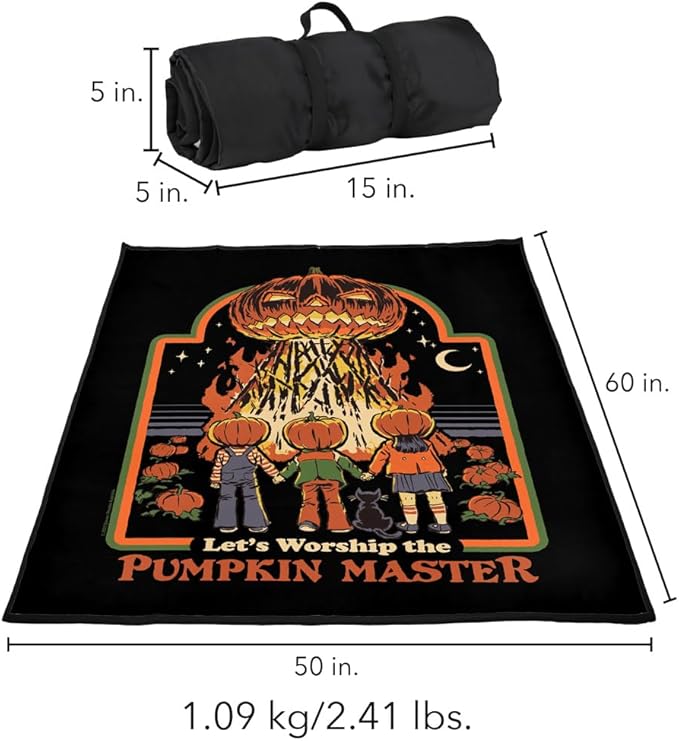 LOGOVISION Steven Rhodes Pumpkin Master Outdoor Blanket for Picnic Beach Camping Park Tailgate 50x60