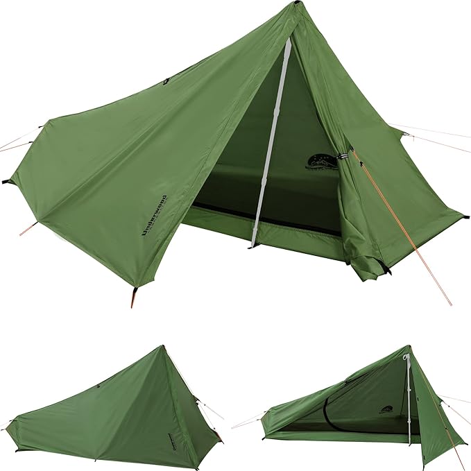 1 Person Trekking Pole Tent for Backpacking - Ultralight Backpacking Tent Waterproof Hiking Tent for Camping Lightweight Camping Tent for Scouts Trekker(NO Trekking Poles)