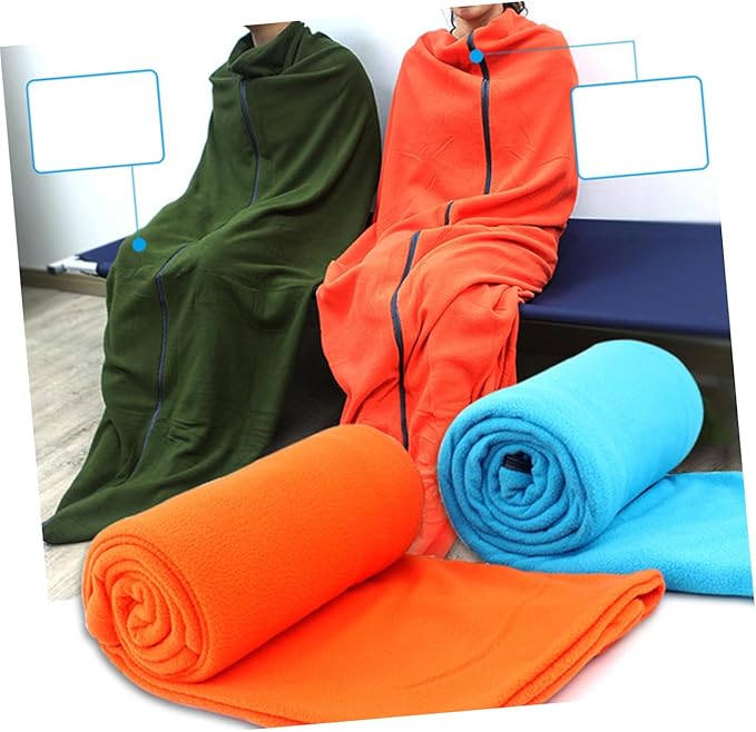 Portable Orange Adult with Adjustable Zipper Breathable Fleece Envelope Design Lightweight and Compact for Camping Hiking Backpacking and Outdoor Activities