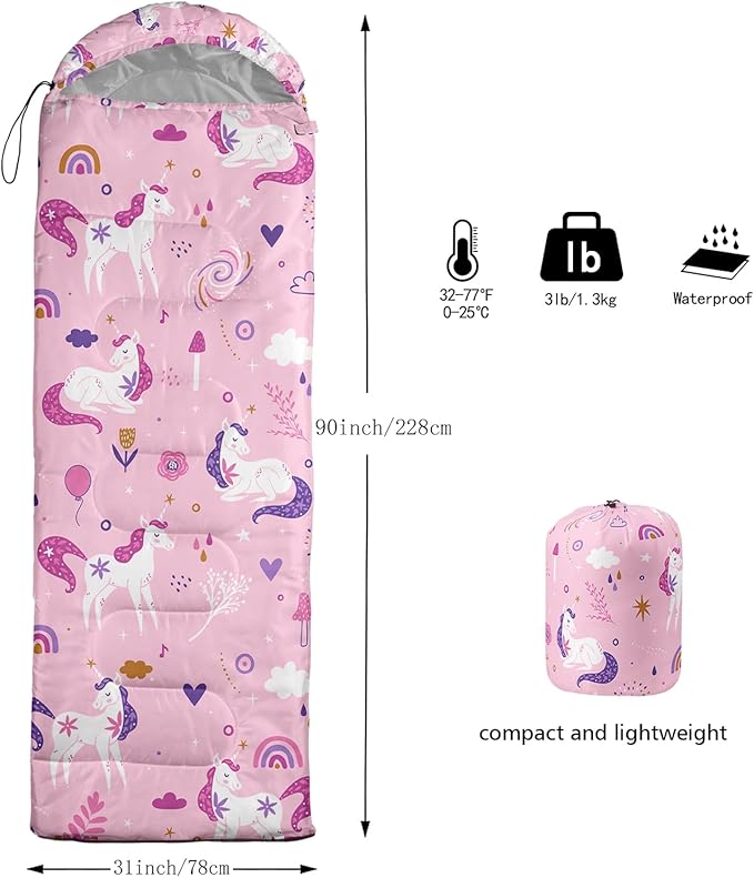 Sleeping Bag for Womens Girls Teens Waterproof Sleeping Bags Traveling and Outdoors Camping Gear Equipment