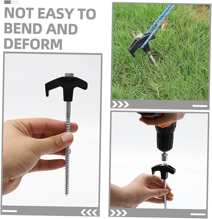 1Set Heavy Duty Tent Stakes Camping and Tarp Stake Kit for Outdoor Use Easy to Drive and Remove for Anchoring Tents Canopies and Gazebos