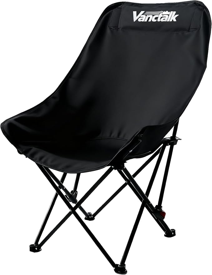Outdoor Folding Chair Ultralight 4.4LBS Portable Camping Chair with Adjustable Gear Lever &amp Carry Bag 330LBS Heavy Duty Carbon Steel Chair for Camping Hiking Picnic Outdoor Activities