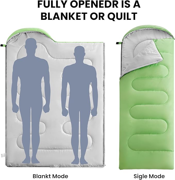 FARLAND Sleeping Bags 30℉ for Adults Teens Kids with Compression Sack Portable and Lightweight for 3-4 Season Camping HikingWaterproof Backpacking and Outdoors