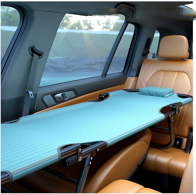 AZMANI Portable Travel Car Bed for SUV Adult Knitting Surface Holds 550 Lbs (Size: 163x56x38cm-A)