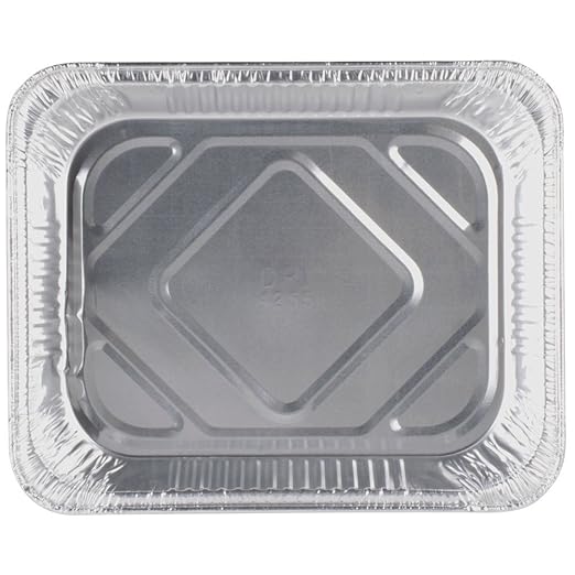 Durable Packaging Aluminum Steam Table Pans Half-Size Medium 2.19 Deep 10.38 x 12.75 100/Carton