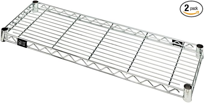 QUANTUM STORAGE SYSTEMS 1454C-2 Wire Add-On Shelf Chrome 54 W x 14 D 2 Pack