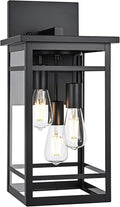 3 Lights Large Outdoor Wall Sconce LightsBlack Modern Outdoor Wall Light FixturesExterior Lighting Fixtures Waterproof Outside Front Porch Lantern for HousePatioGarage with E26 Base